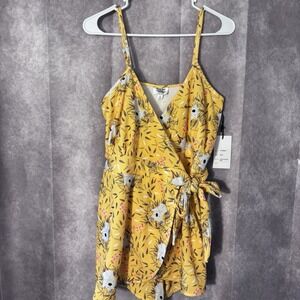 NWT Unique Vintage Yellow & Koala Print Lottie Wrap Romper M Medium 6-8